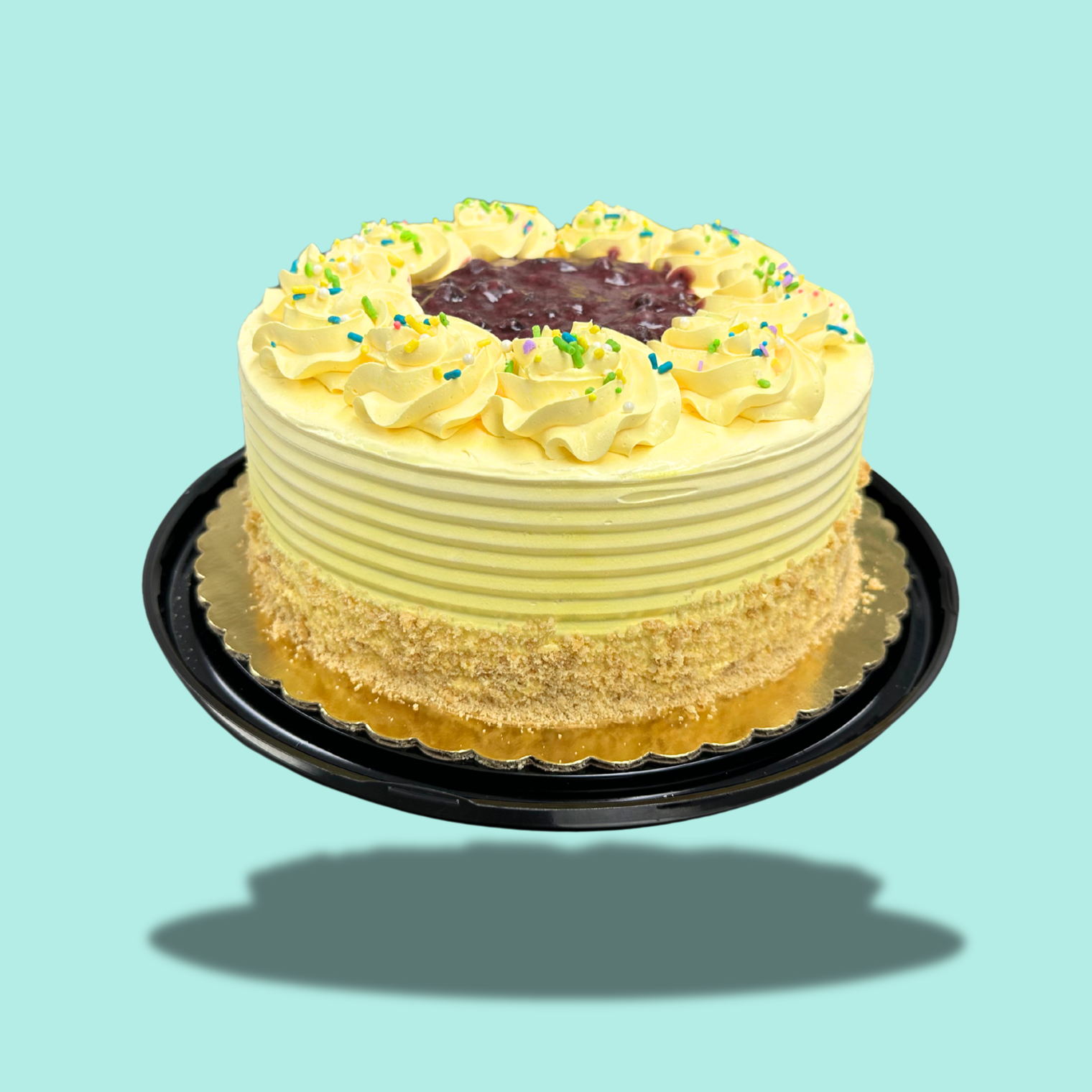 Triple Berry & Lemon 8" Ice Cream Cake - Free Nationwide Delivery