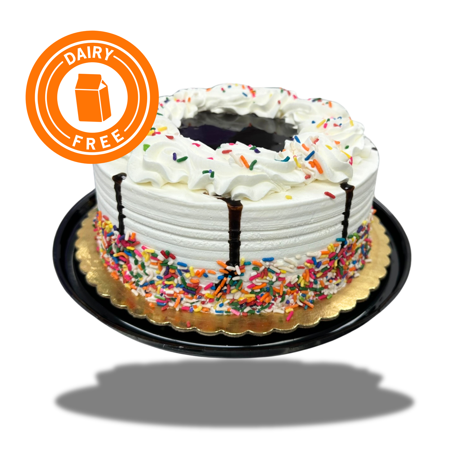 Non-Dairy Chocolate & Vanilla 8'' Ice Cream Cake - Nationwide Delivery