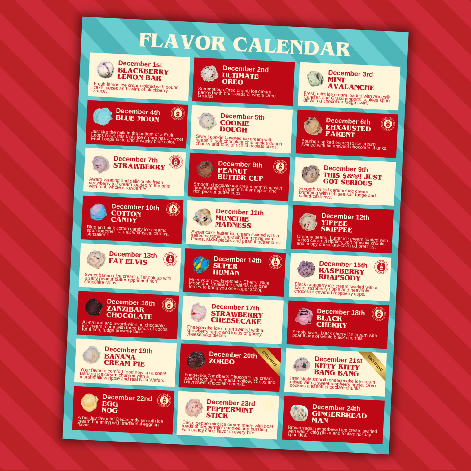 24 Days of Ice Cream Advent Calendar - 2025 (Local Pickup)