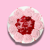 Cleveland Style Strawberry Cassata 8" Ice Cream Cake - Free Nationwide Delivery
