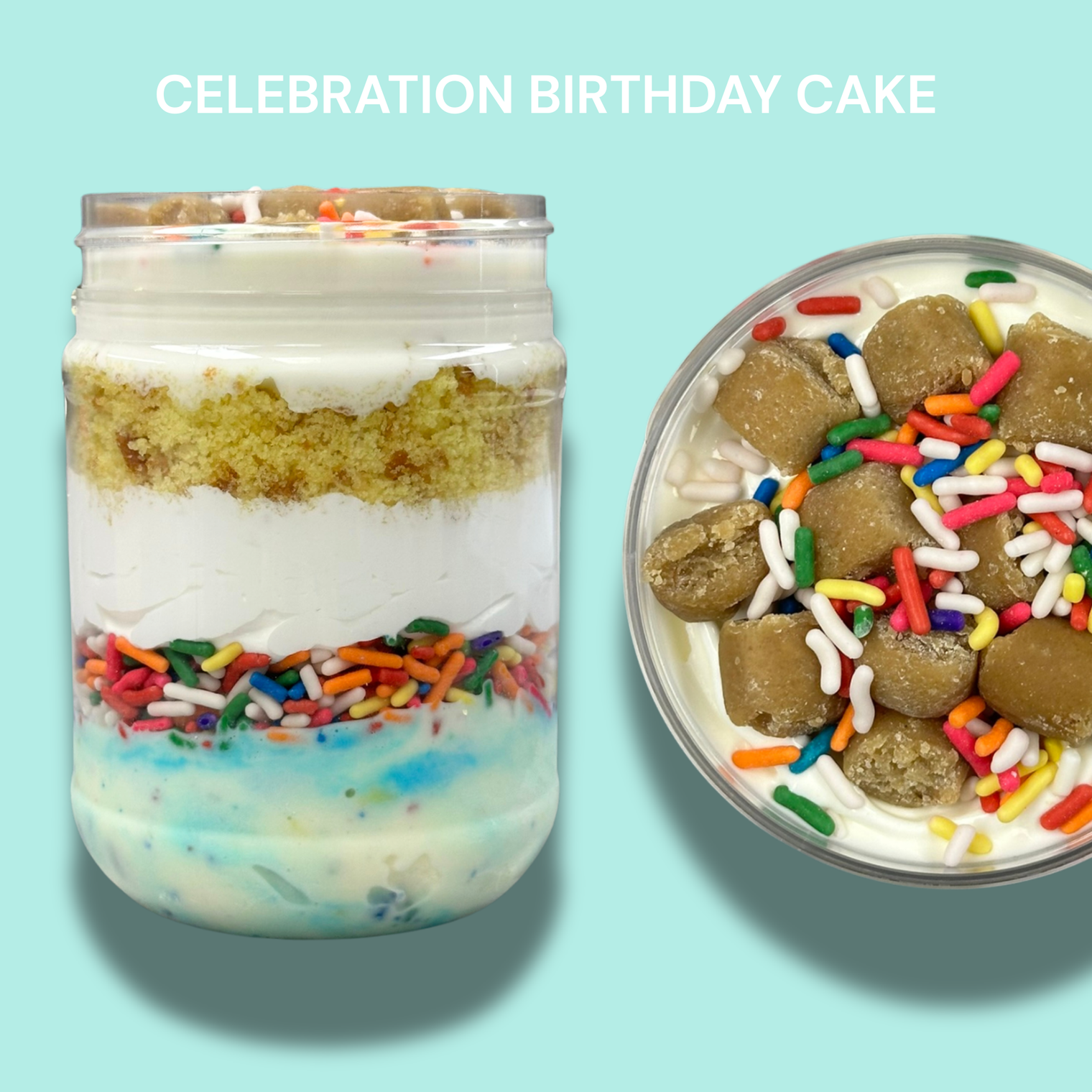 Ice Cream Cake In a Jar 10-Pack Box (Choose Your Flavors) - Free Nationwide Shipping
