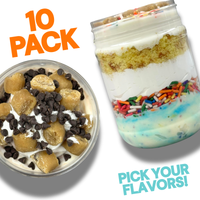 Ice Cream Cake In a Jar 10-Pack Box (Choose Your Flavors) - Free Nationwide Shipping